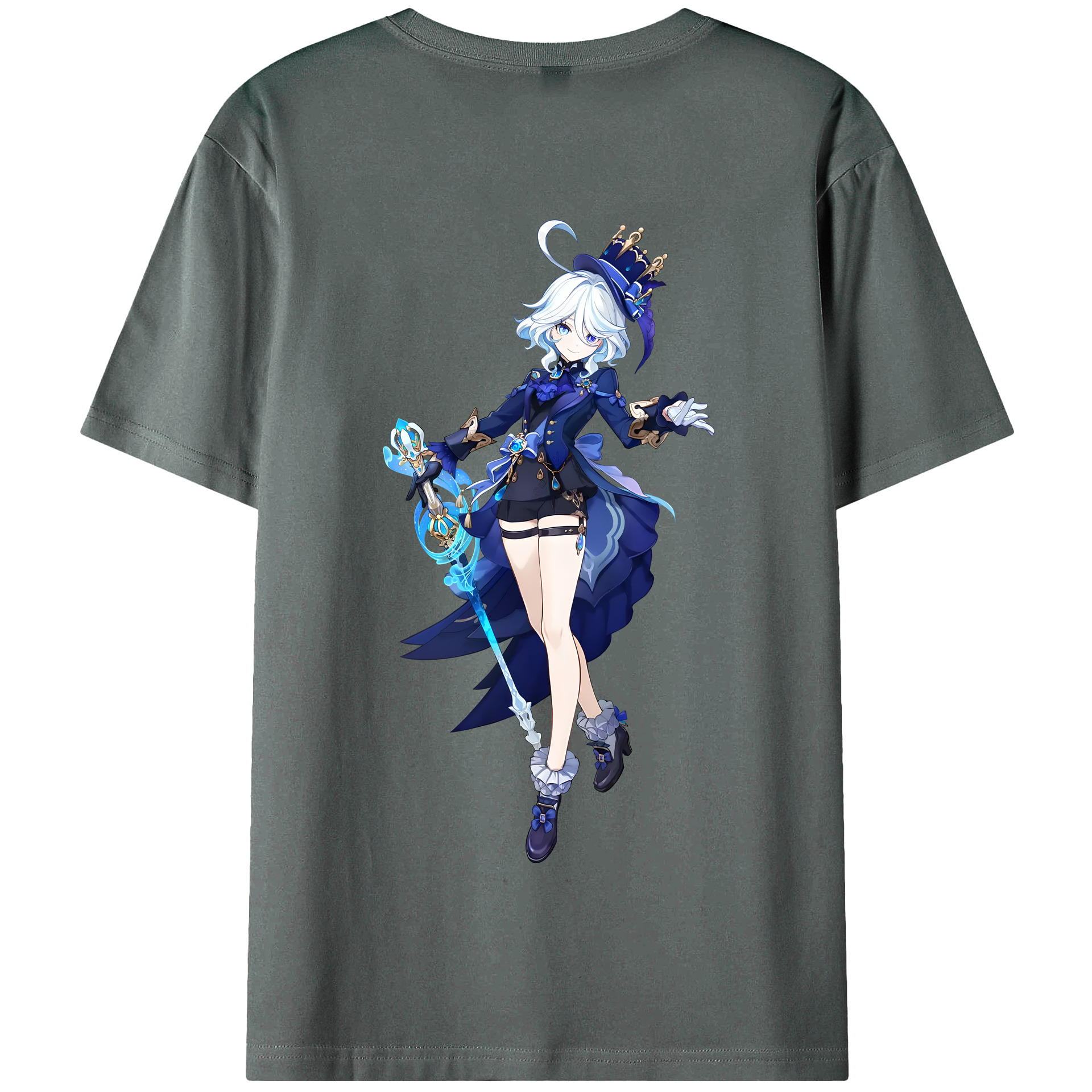 げんし神 フリーナ genshin Furina 綿100％半袖Tシャツ（背面プリント）